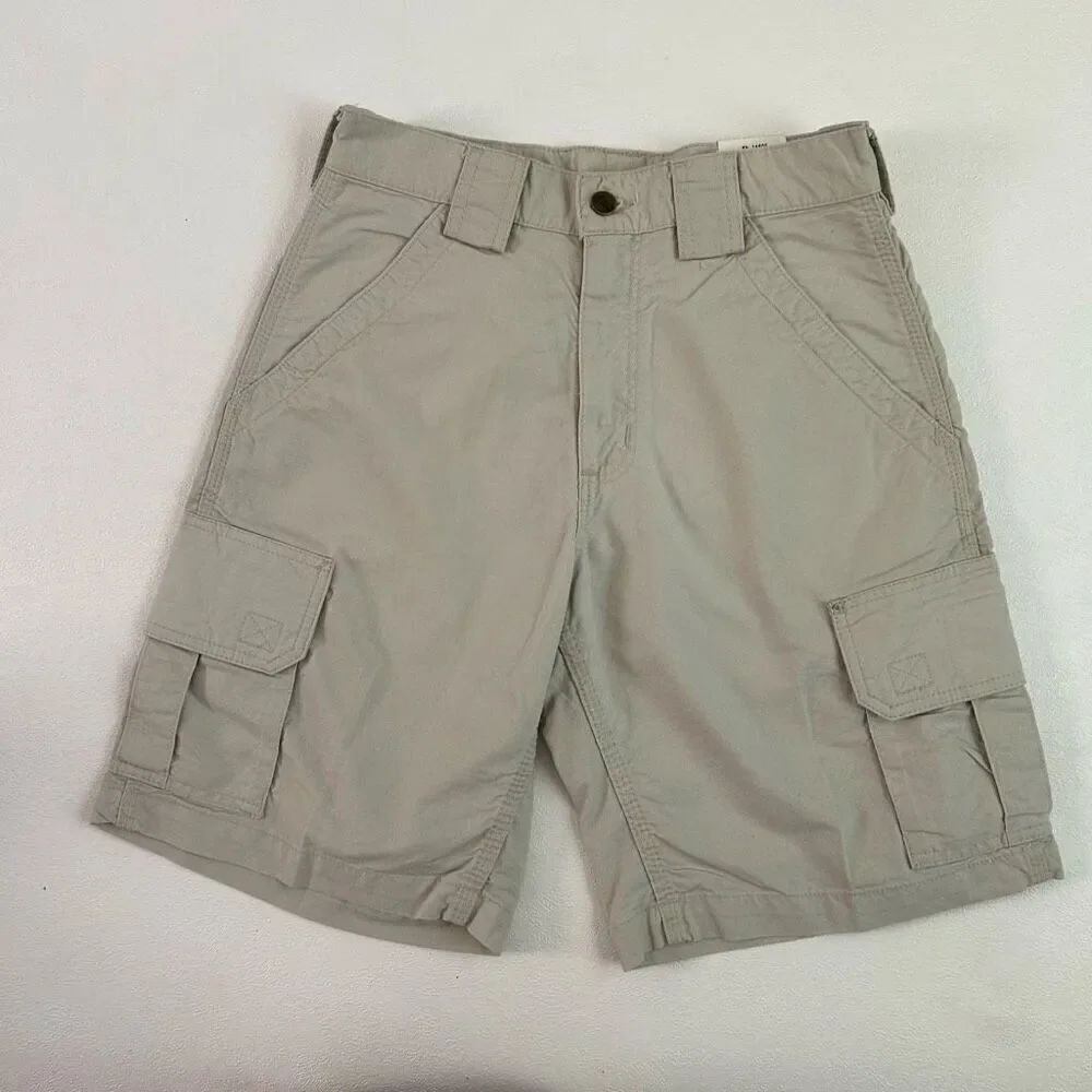 Carhartt Cargo Work Shorts Men’s 28 Khaki Beige Cotton Workwear Utility Pockets